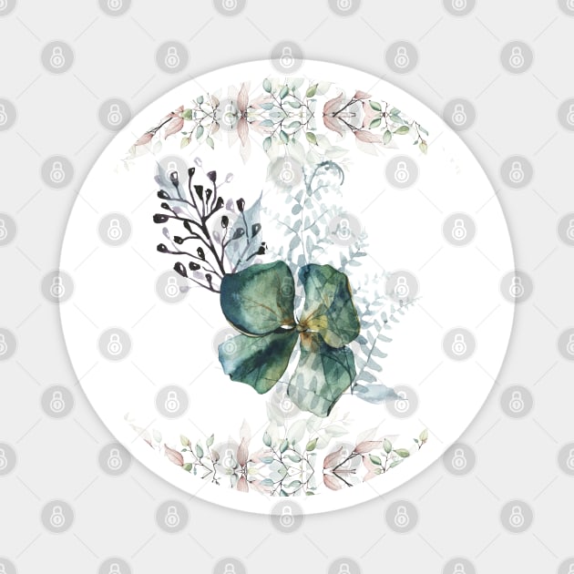 Floral Watercolor Magnet by REG